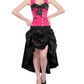 Phineas Magenta and Black Corset Dress with Halter Neck