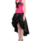Phineas Magenta and Black Corset Dress with Halter Neck