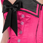 Phineas Magenta and Black Corset Dress with Halter Neck