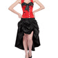 Ailne Red and Black Overbust Corset Dress