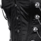 Ailse Steel Boned Overbust Black Corset with Chains