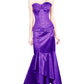 Abdera Burlesque Fashion Purple Corset with Frill