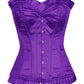 Abdera Burlesque Fashion Purple Corset with Frill