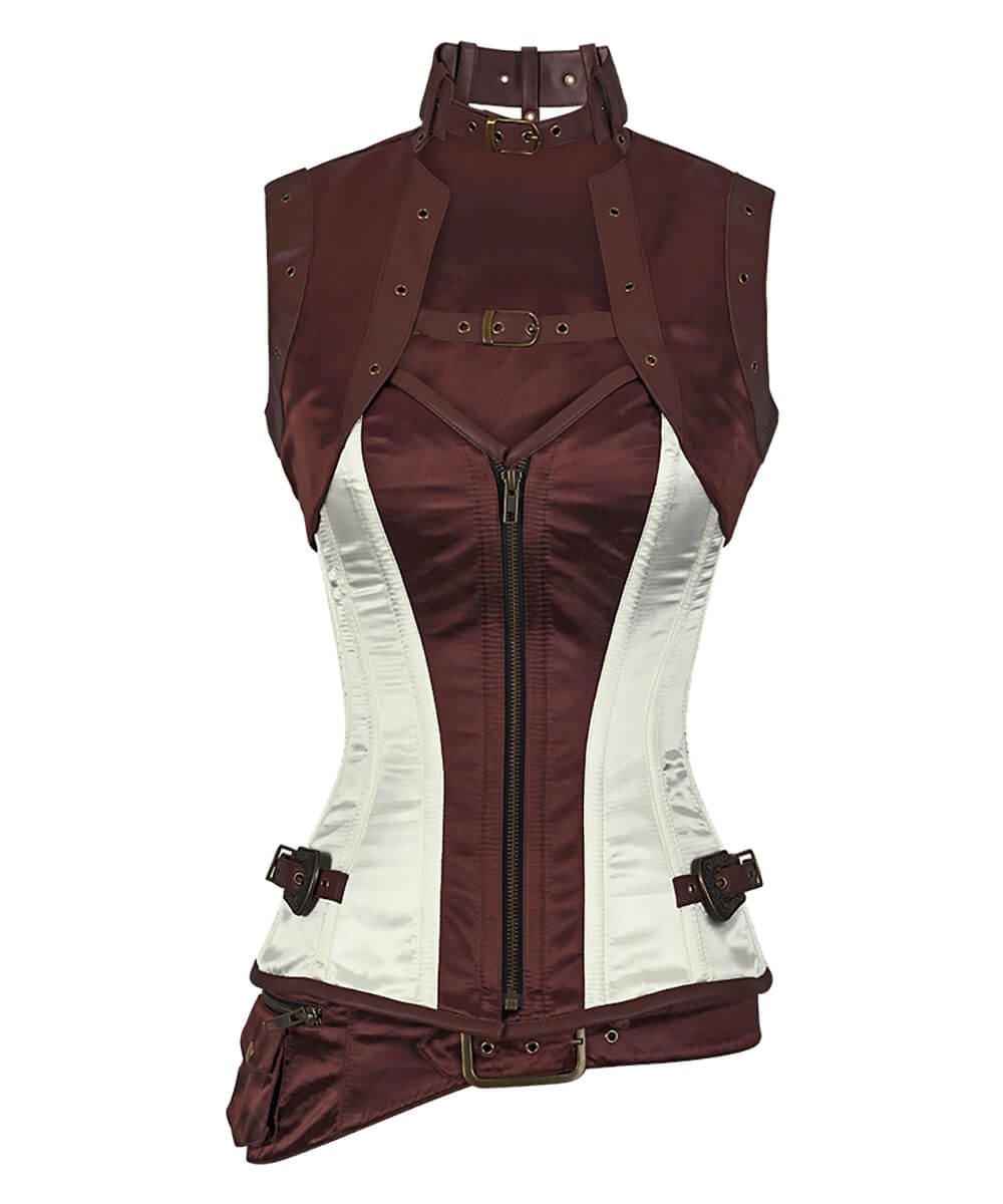 Phoenice Steampunk Overbust Corset with Shrug