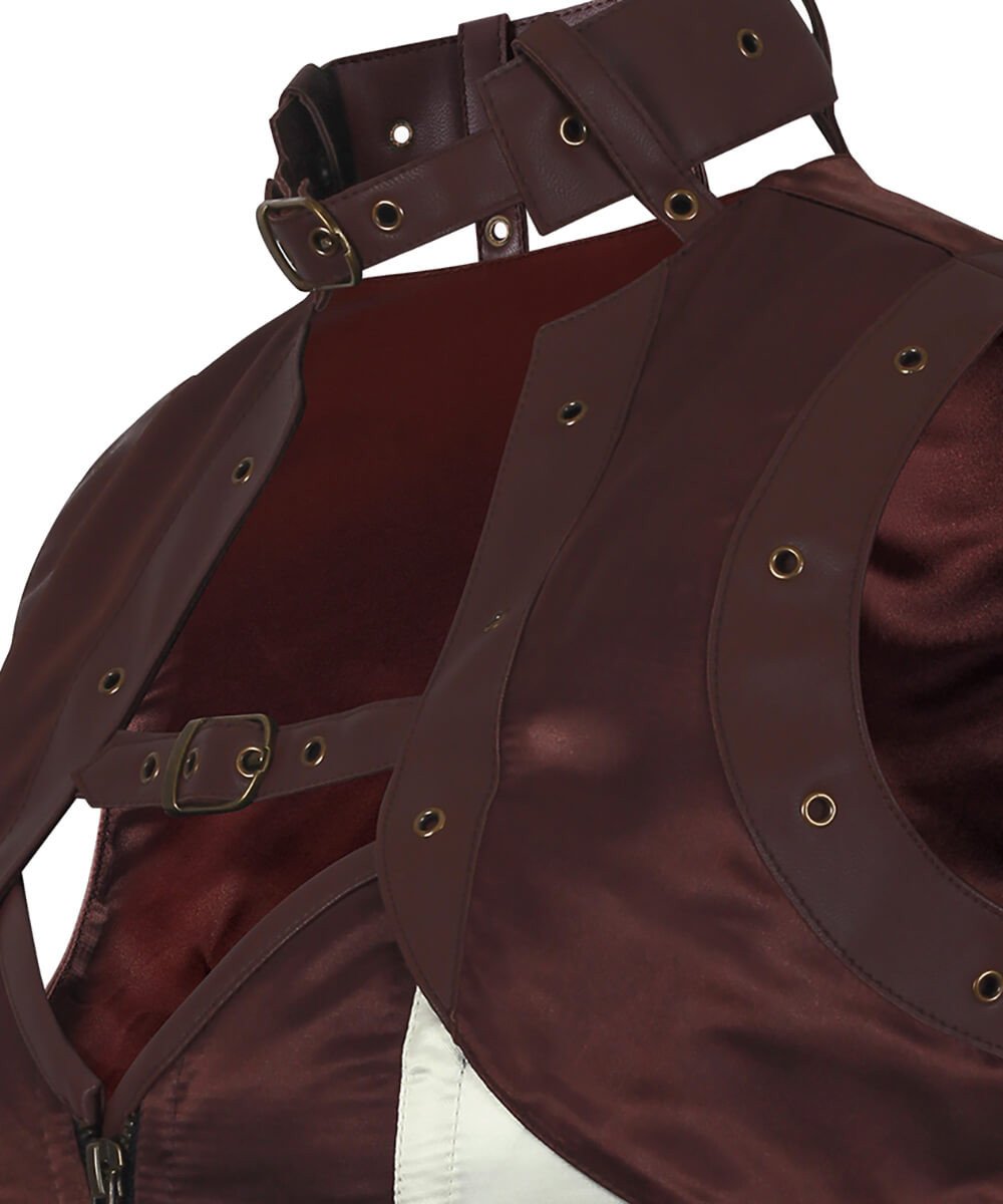 Phoenice Steampunk Overbust Corset with Shrug