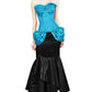 Valari Overbust Burlesque Fashion Corset with Frill