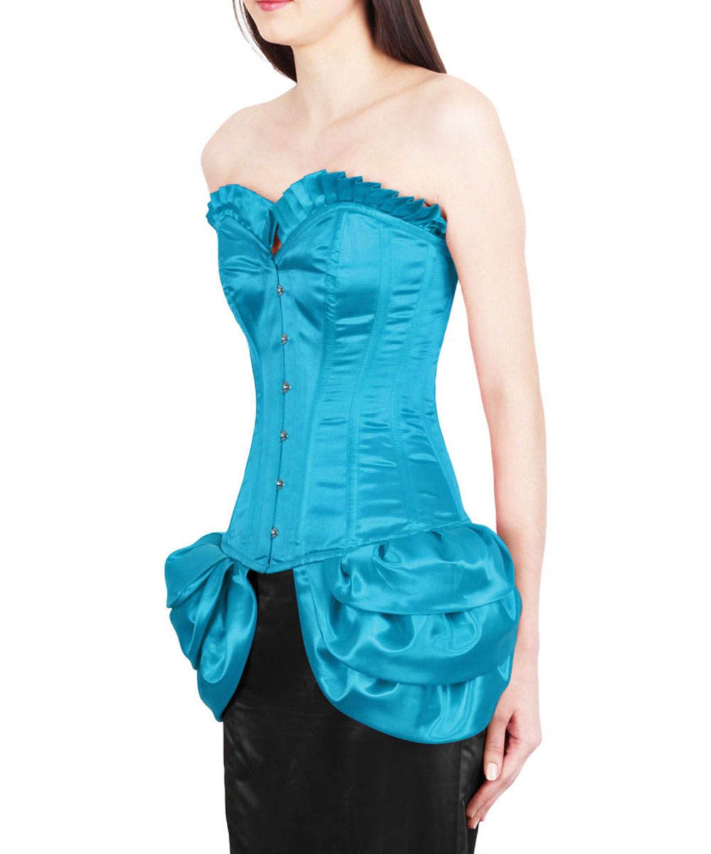 Valari Overbust Burlesque Fashion Corset with Frill