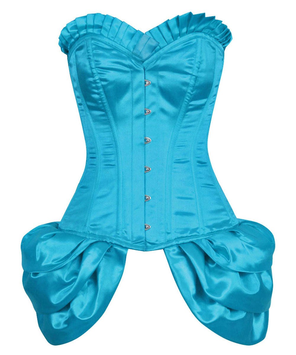 Valari Overbust Burlesque Fashion Corset with Frill