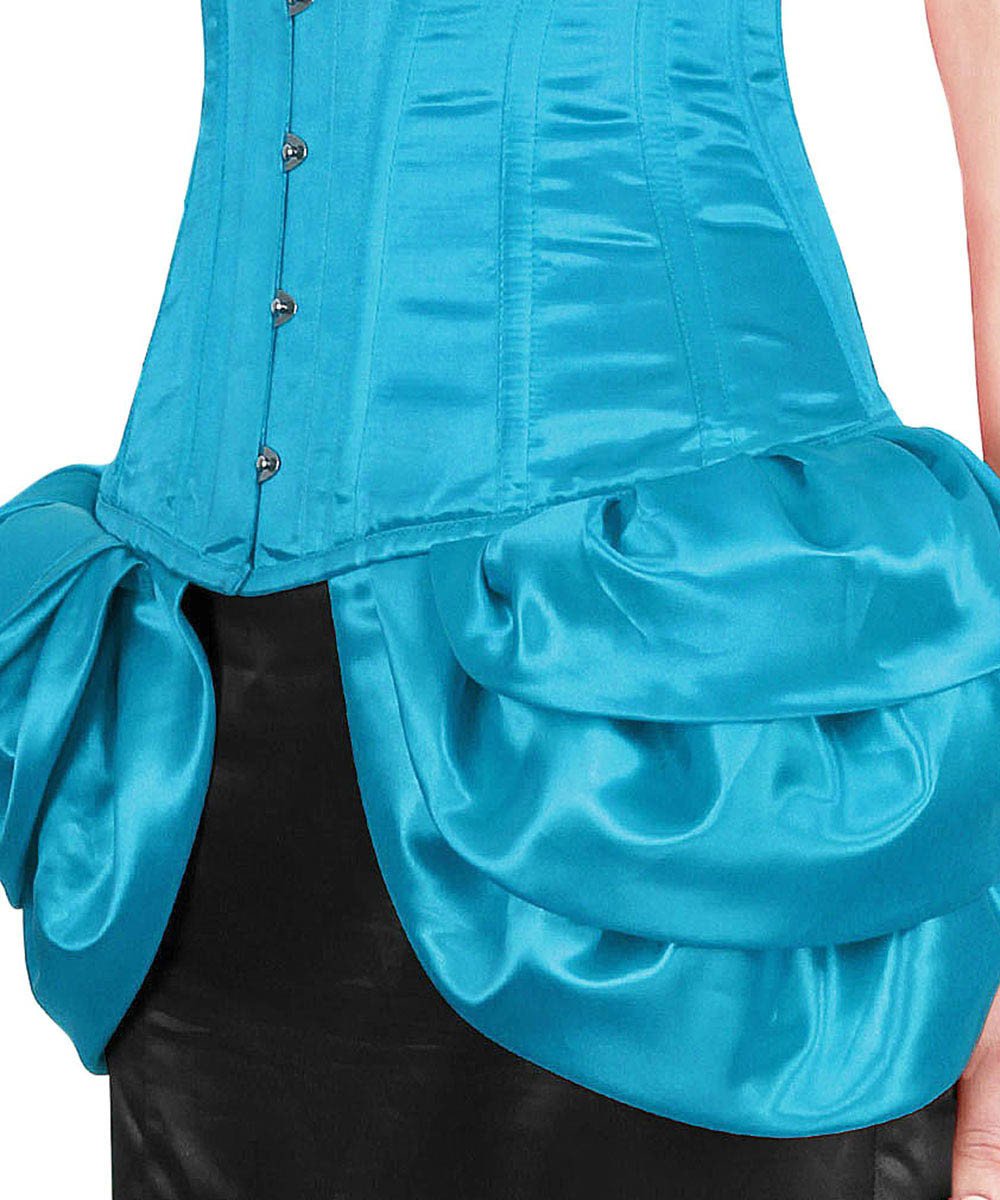 Valari Overbust Burlesque Fashion Corset with Frill