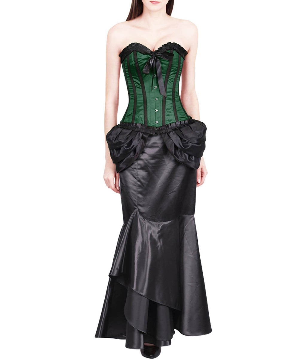 Hafgrim Burlesque Green Fashion Corset