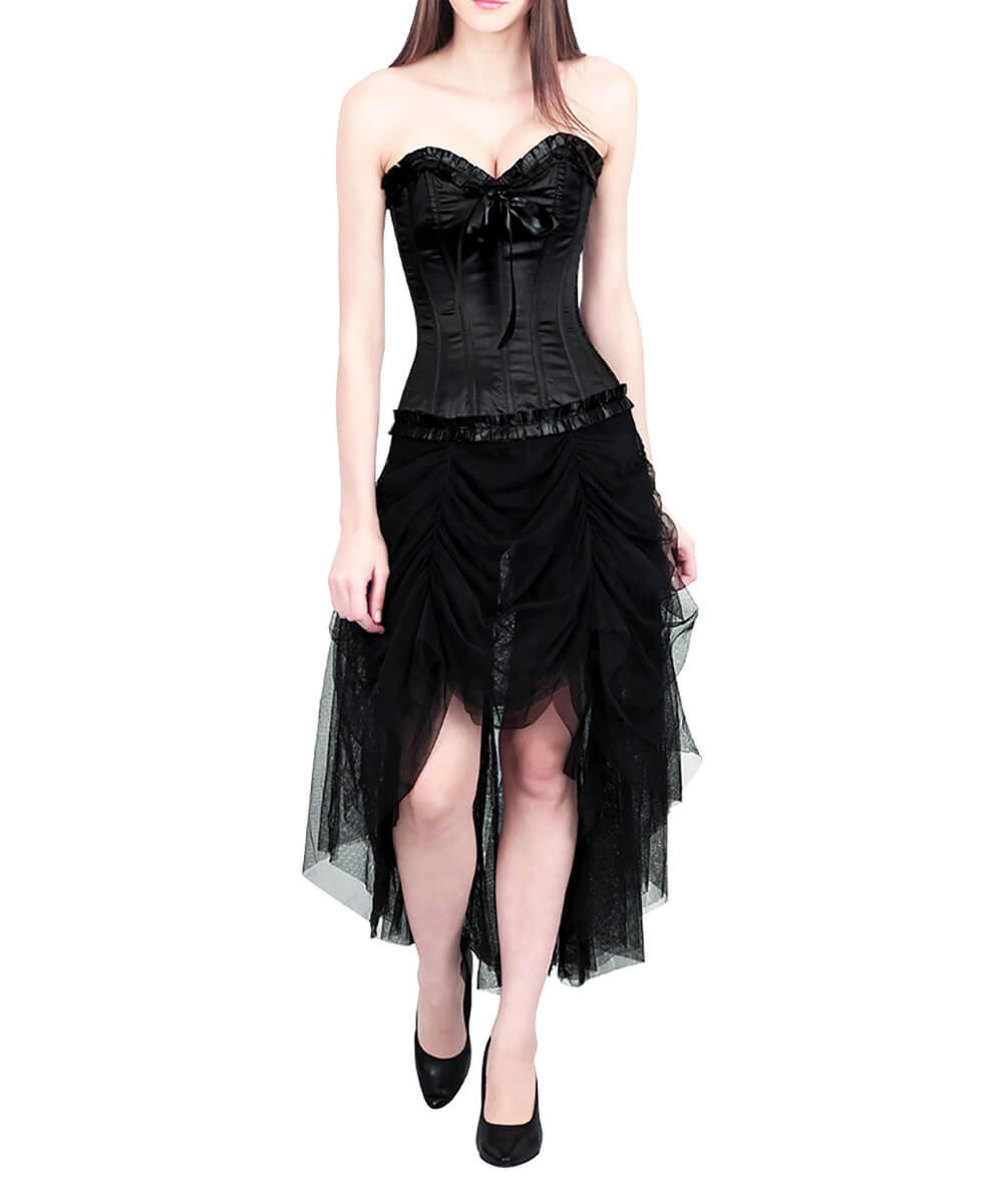 Emelia Burlesque Black Tulle Corset Dress