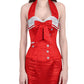Marietta Halter Neck Red Overbust Corset