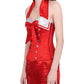 Marietta Halter Neck Red Overbust Corset