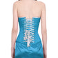 Horims Halter Neck Turquoise Overbust Corset