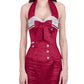 Frika Steel Boned Maroon Overbust Corset