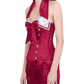Frika Steel Boned Maroon Overbust Corset