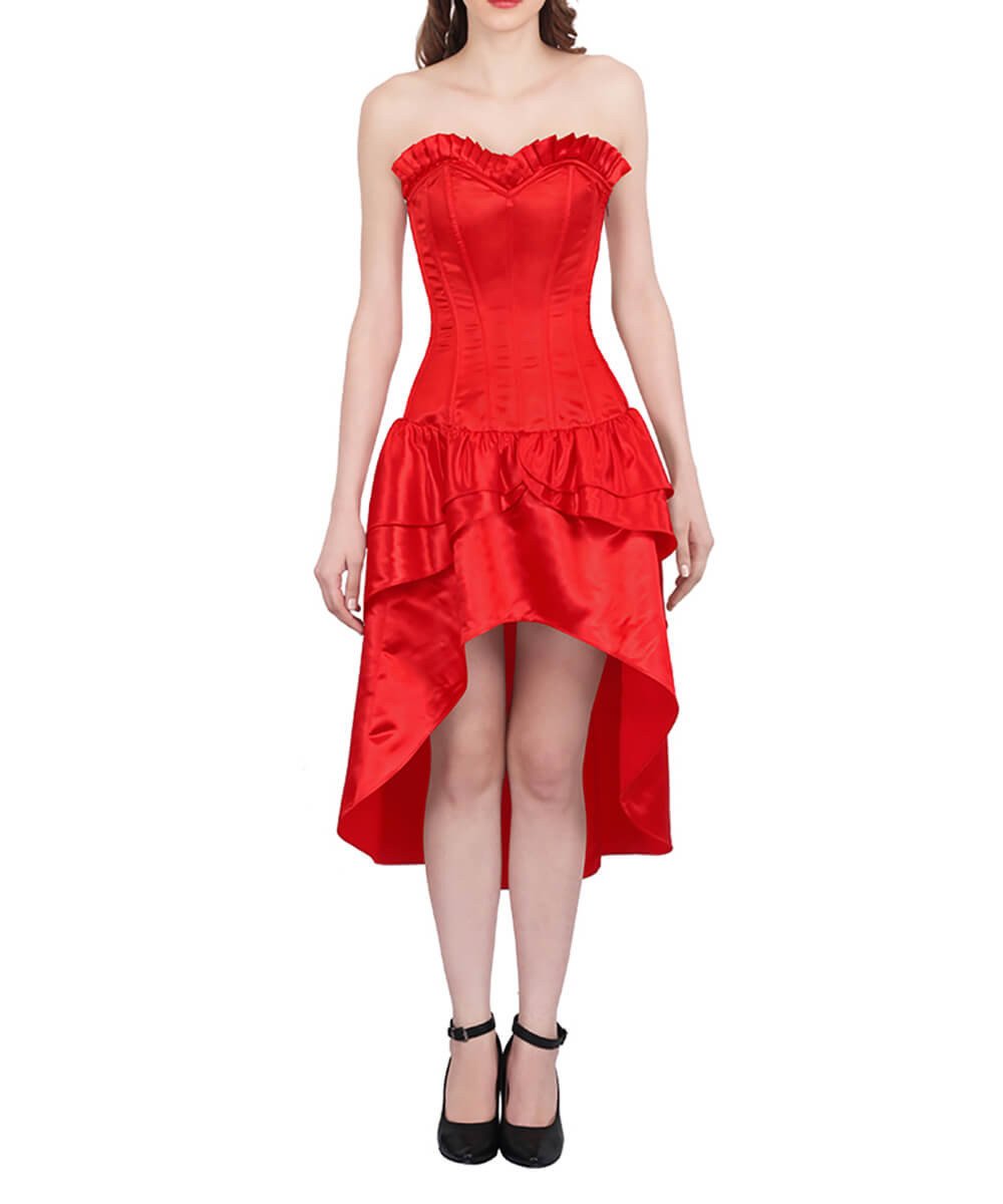 Maricia Burlesque Red Mullet Corset Dress