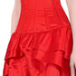 Maricia Burlesque Red Mullet Corset Dress