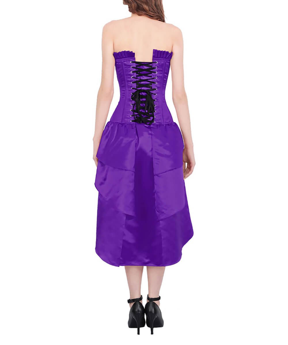 Horae Burlesque Purple Mullet Corset Dress