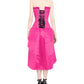 Ailesh Burlesque Magenta Mullet Corset Dress