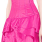 Ailesh Burlesque Magenta Mullet Corset Dress