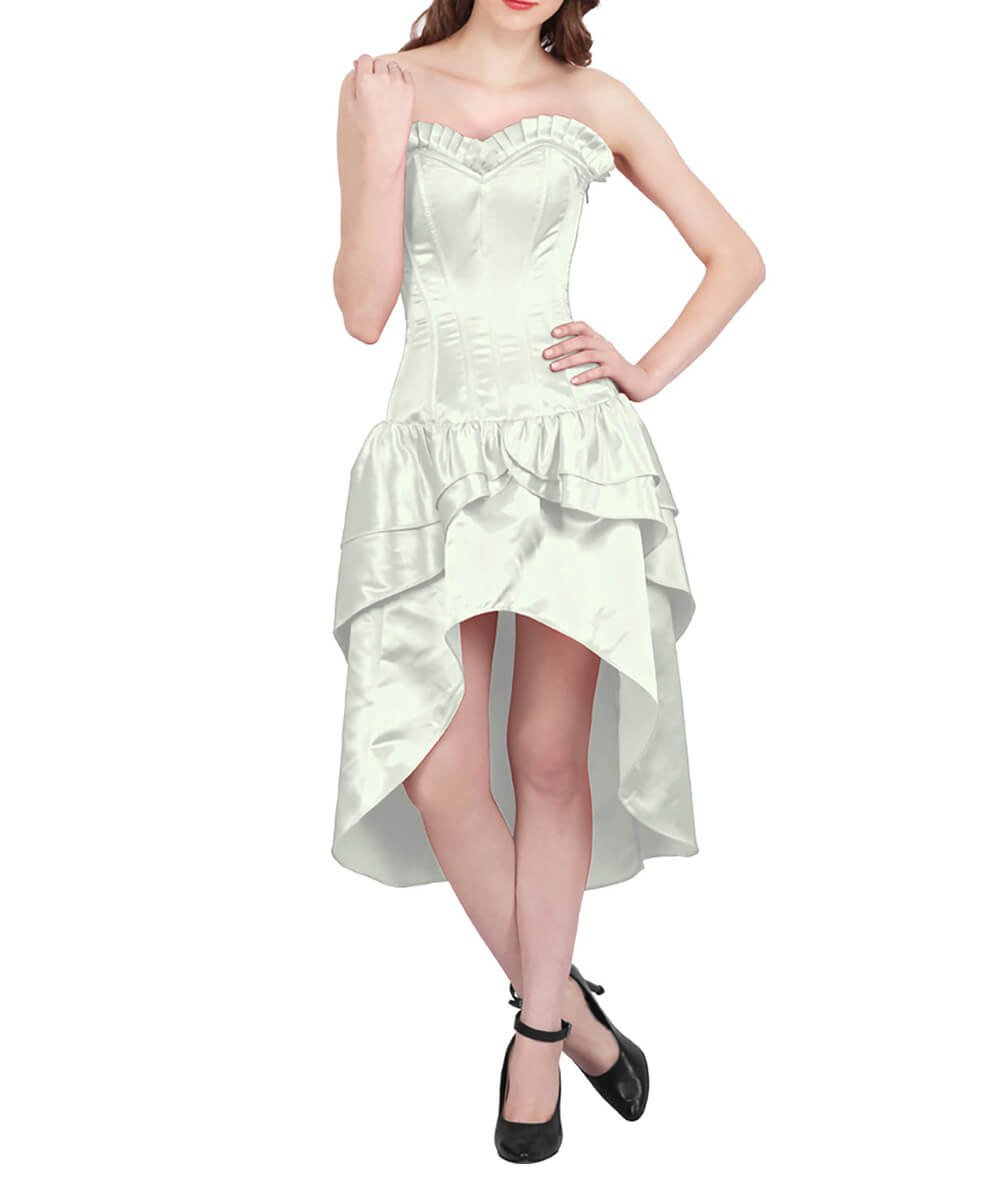 Margita Burlesque Ivory Mullet Corset Dress