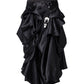 Joyce Black Gothic Skirt with Ruched