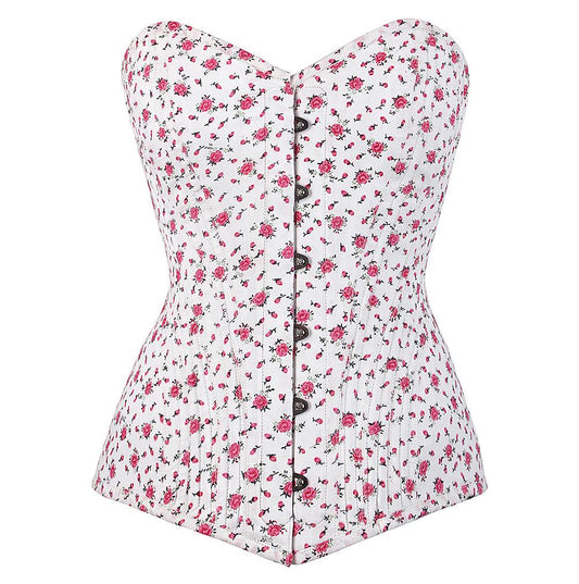 Haaris Floral Print Cotton Corset