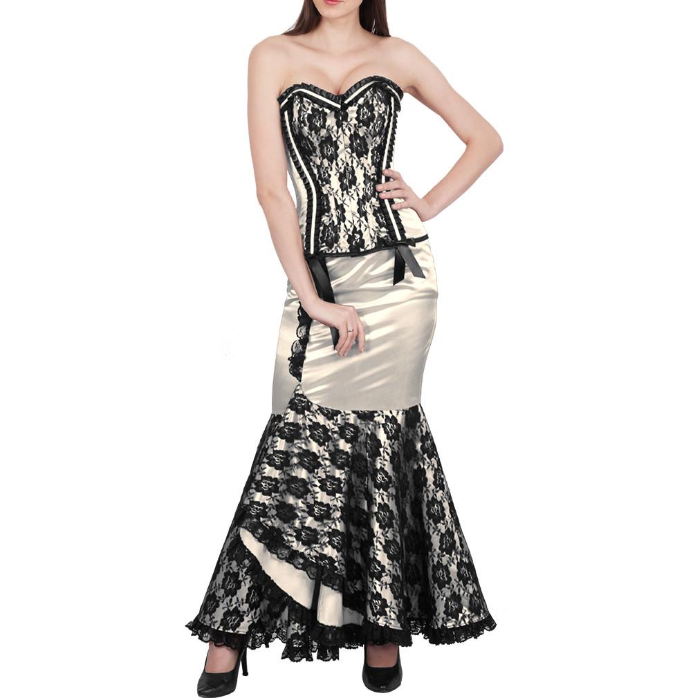 Heraldo Burlesque Lace Overlay Ruffle Skirts