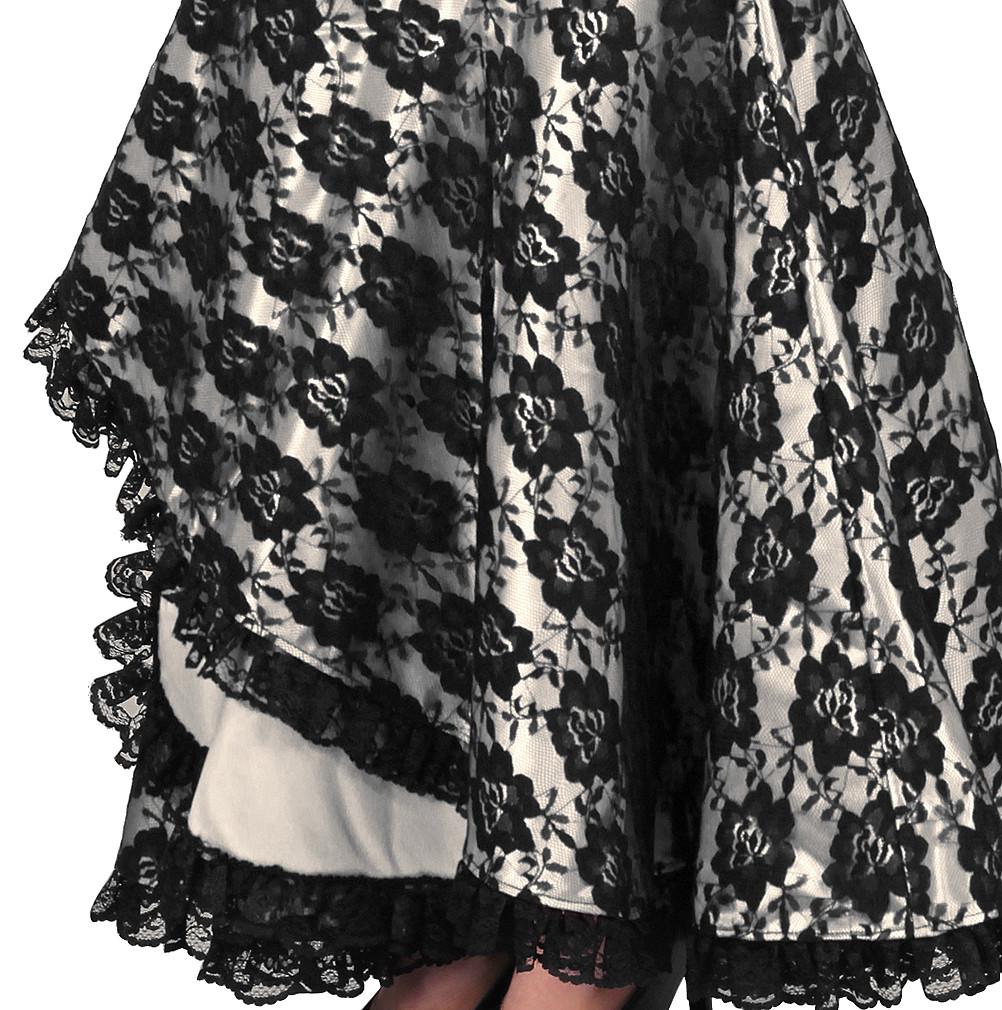 Heraldo Burlesque Lace Overlay Ruffle Skirts