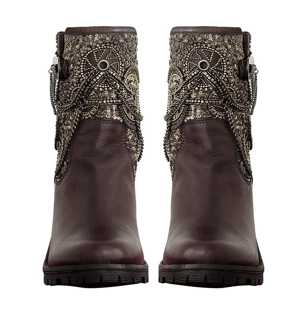 Gordain Genuine Sheep Napa Leather Steampunk Boot