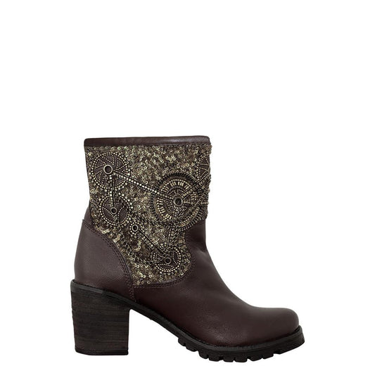 Gordain Genuine Sheep Napa Leather Steampunk Boot