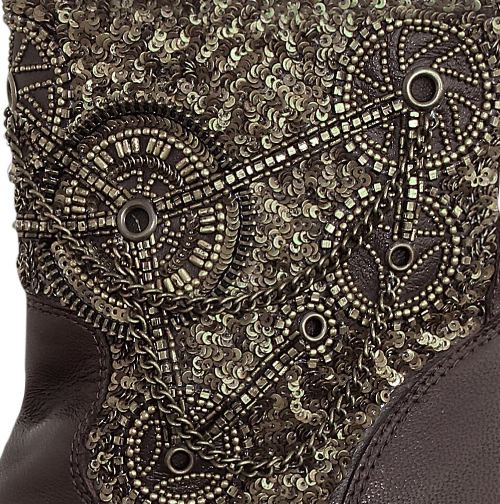 Gordain Genuine Sheep Napa Leather Steampunk Boot