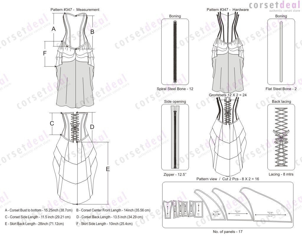Kira Overbust Corset Dress