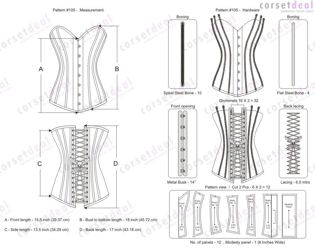 Christy Overbust Long Corset