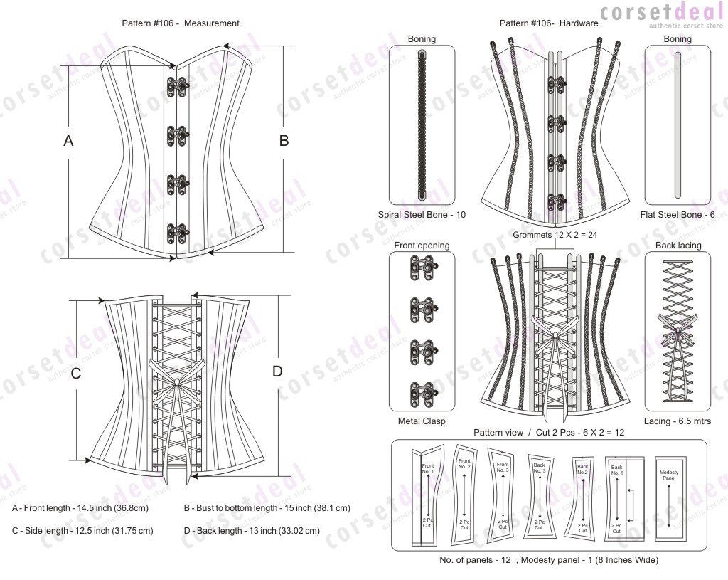 Alba Steampunk Overbust Brown Corset with Chains