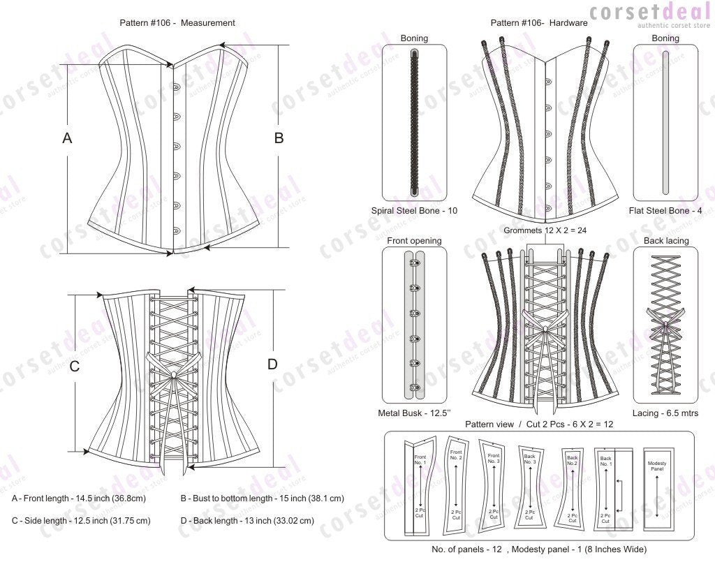 Evita Black Gothic Corset
