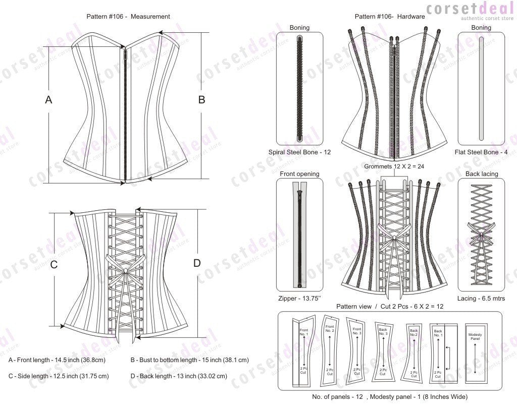 Catlin Black Gothic Corset