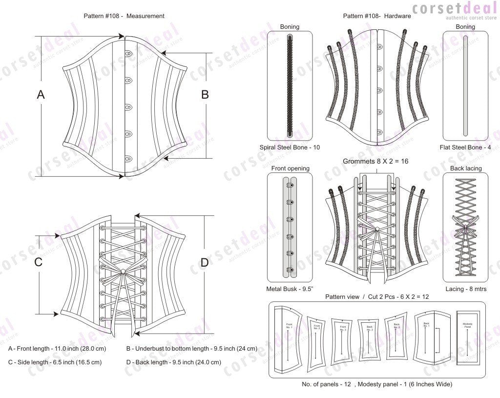 Tiana Black Gothic Corset