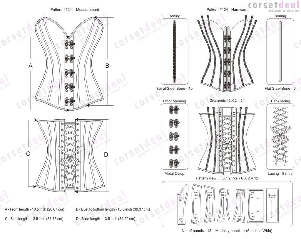 Steampunk Corset with Detachable Belt & Jacket in Ecstasy Pattern