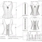 Ellette Gothic Steel Boned Overbust Corset with Buckles