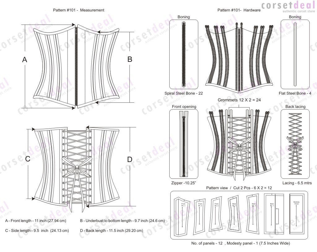 Farlane Genuine Sheep Napa Leather Waist Cincher Corset