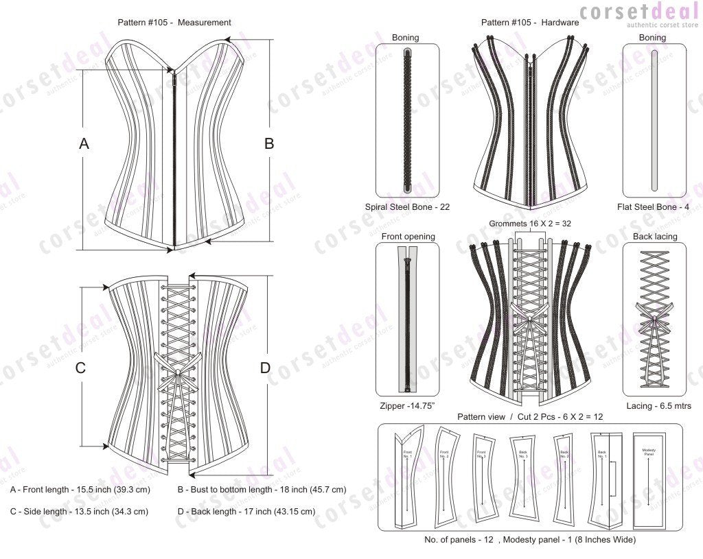 Winnifred Gothic Reversible Corset