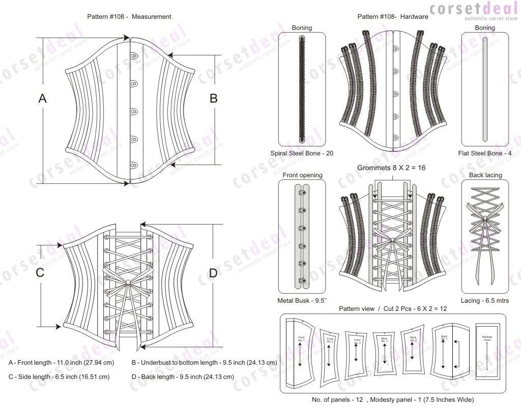 Ilsa Black Waist Training Corset