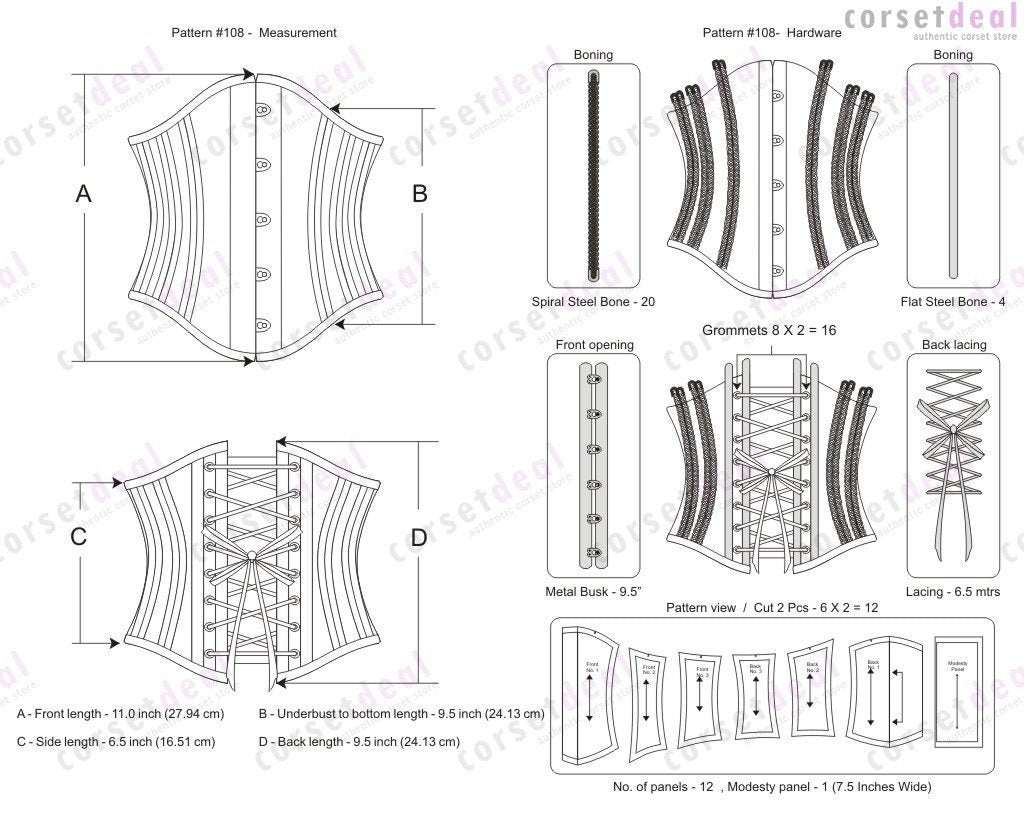 Gertrut Gothic Waist Training Corset